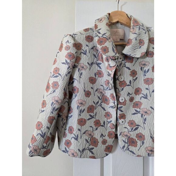 Gal Meets Glam Lola Dancing Daisy Jacquard Jacket 10 - Picture 3 of 10